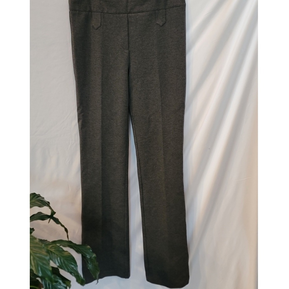 Rekucci Womens Secret Figure Pull-On Straight Leg Pants Charcoal Grey Stretch 31